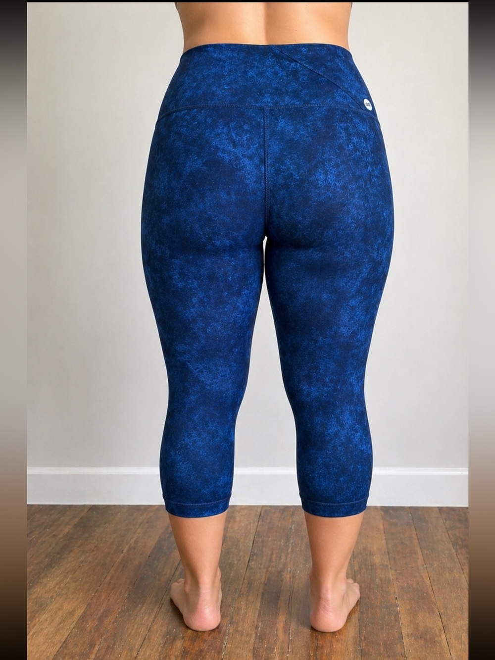 dip Women's Blue Marled Cropped Leggings